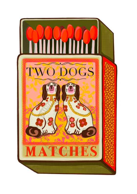 Two Dogs Matchbox